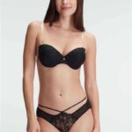 Desire Closet Günlük Straplez Push-Up Destekli Balenli Şeffaf Sırt Aksesuarlı Askıları Çıkabilir Boncuk Detaylı Sütyen