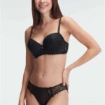Desire Closet Destekli Dolgulu Balenli Kaplı Dantel Detaylı Sütyen Slip İç Çamaşırı Takım