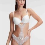 Desire Closet Fantezi Destekli Balenli Kaplı Dantel Detaylı Sütyen Slip İç Çamaşırı Takımı