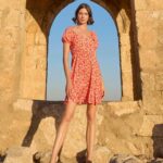 Desire Closet Viskon Çiçek Desenli Kısa Kollu Elbise
