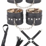 Deri Leoparlı 4'lü Harness Set