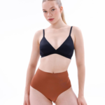 Desire Closet Kahverengi Mi Emay 2704 Lazer Kesim Yüksek Bel Hayalet Külot