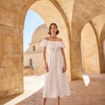 Desire Closet Pamuklu Kayık Yakalı Elbise