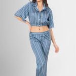 2'li Desenli Saten Pijama Takımı