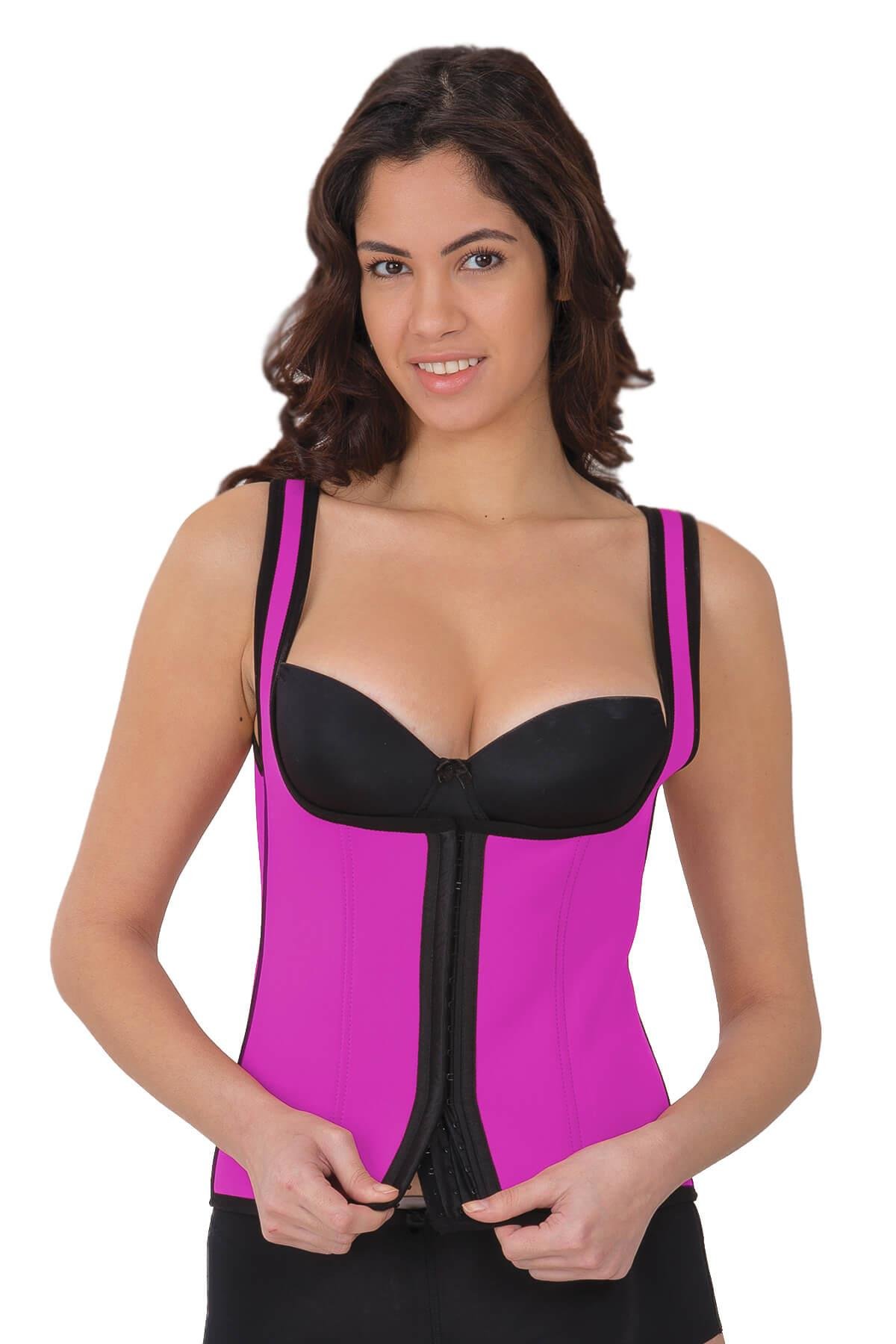 MURDUM-MI-9173-Agrafli-Gogsu-Acik-Atlet-594c Desire Closet Mürdüm Mi 9173 Terletici Agraflı Göğsü Açık Atlet Korse - Görsel 1