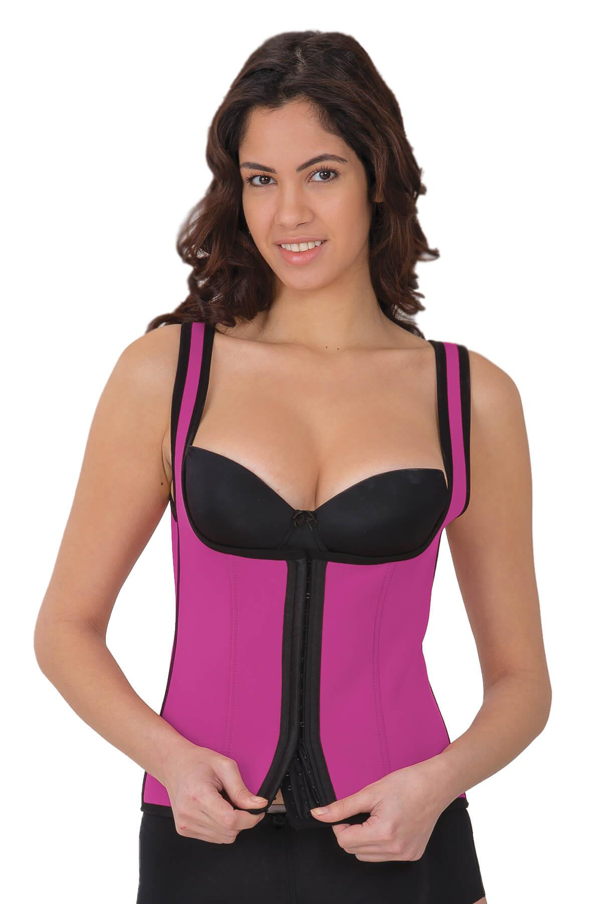 PEMBE-MI-9173-Agrafli-Gogsu-Acik-Atlet-K-bf81 Desire Closet Pembe Mi 9173 Terletici Agraflı Göğsü Açık Atlet Korse - Görsel 1