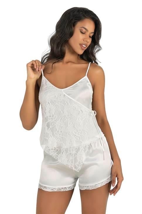 Primoda-Ekru-Saten-Sort-Takimi-9204-631f Ekru Saten Şort Takımı 9204 - Görsel 1