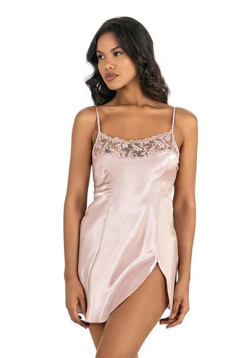 Primoda-Pudra-Kisa-Saten-Gecelik-8217-4123 Pudra Kısa Saten Gecelik 8217 - Görsel 1