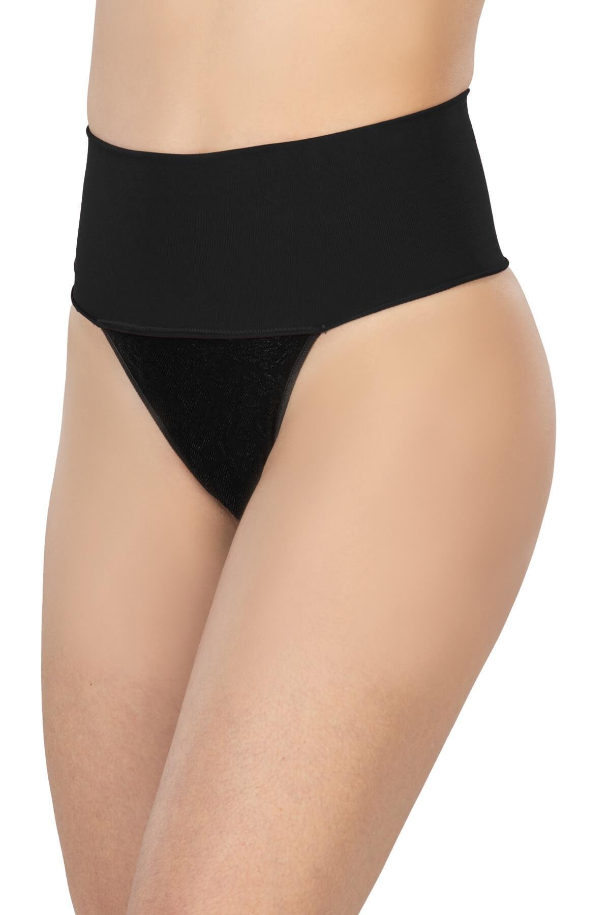 SIYAH-MI-2048-Seamless-Cift-Renk-String-4e41 Desire Closet Siyah Mi 2048 Seamless Çift Renk String Korse - Görsel 1