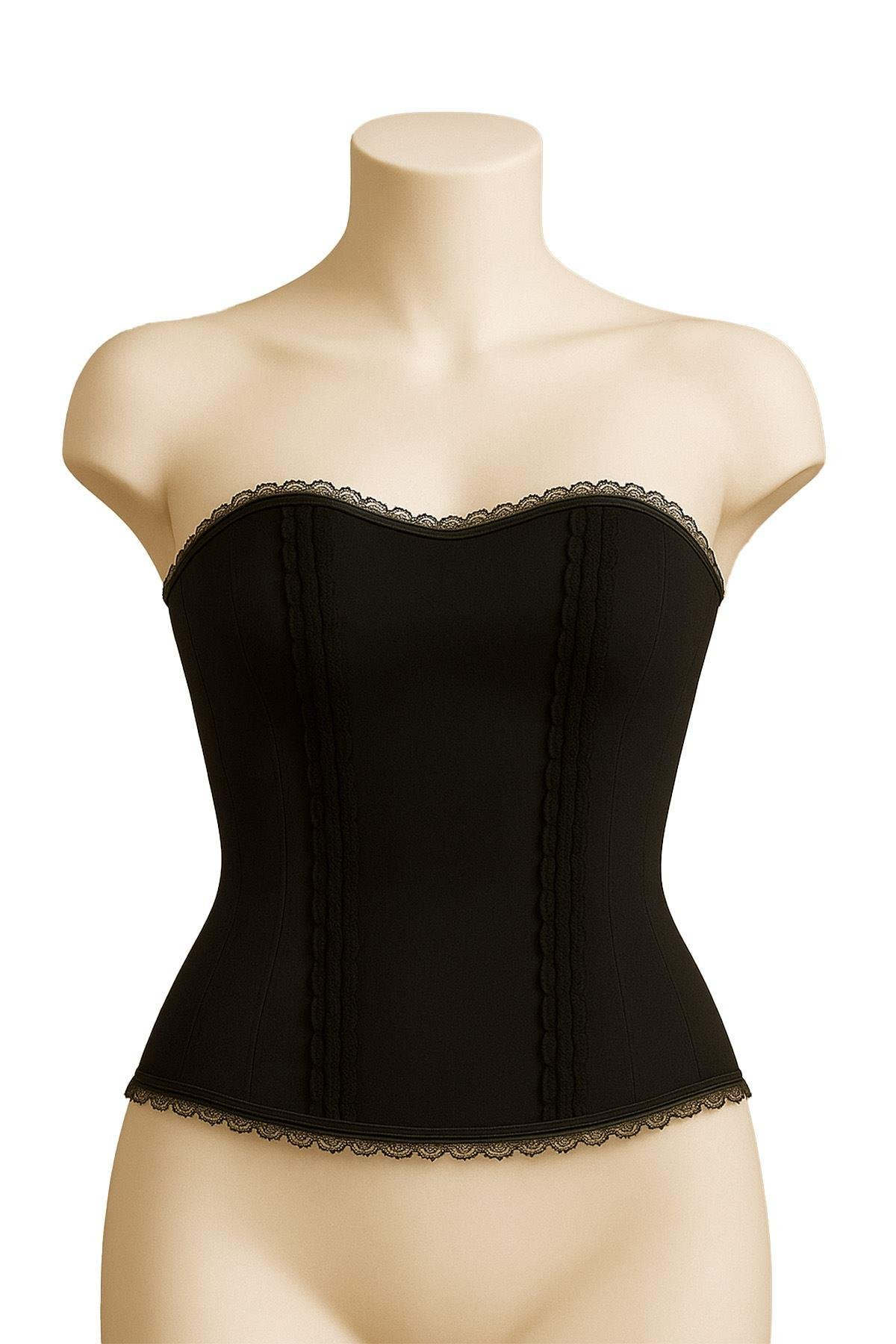 SIYAH-MI-Emay-9155-F-Firfirli-Terletici-0254 Desire Closet Siyah Mi Emay 9155 Fırfırlı Terletici Büstiyer - Görsel 1