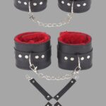 Siyah Kırmızı Harness Fantezi Aksesuar Set