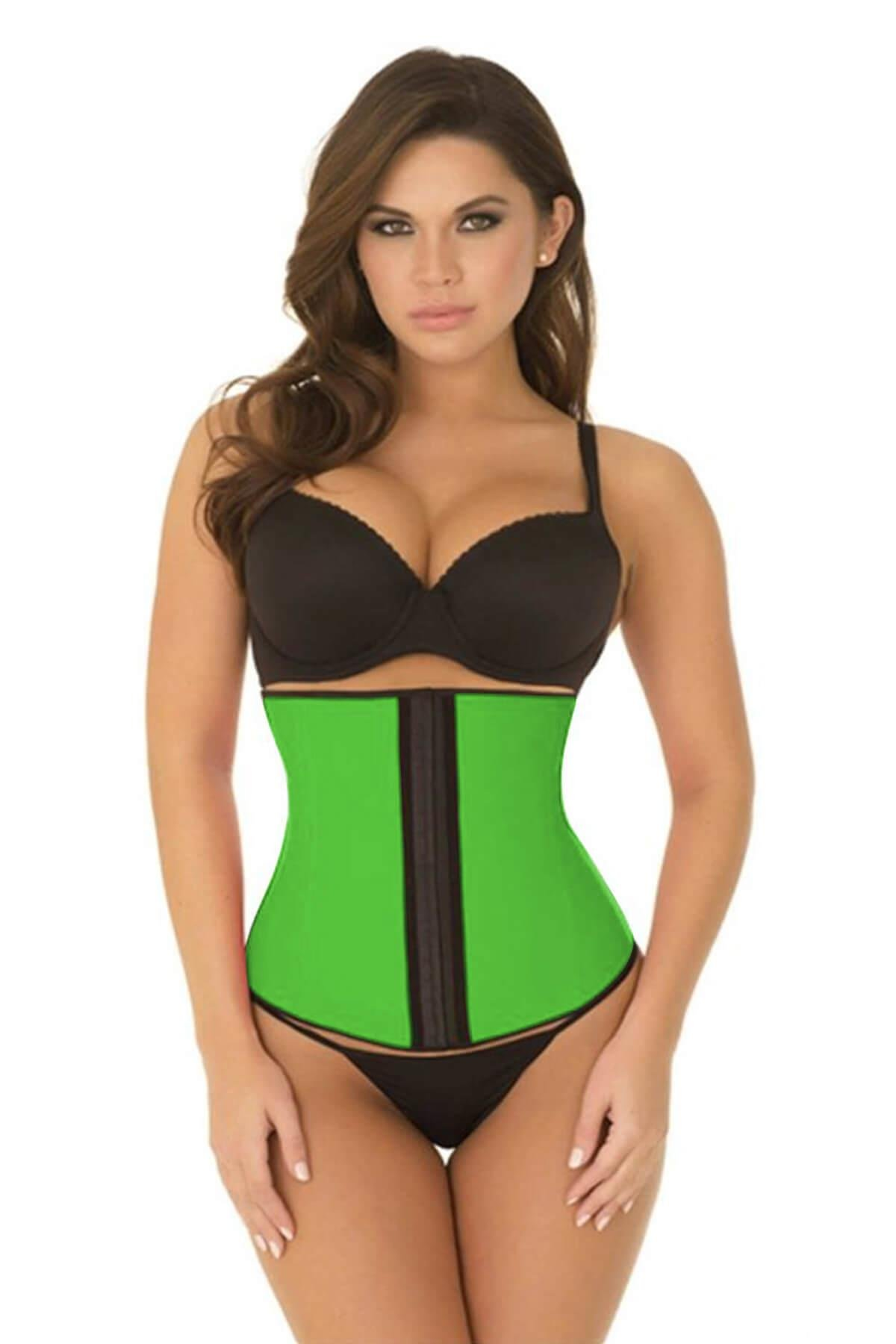 YESIL-MI-9161-Agrafli-Bel-Korse-95ca Desire Closet Yeşil Mi 9161 Terletici Agraflı Bel Korse - Görsel 1
