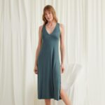 Desire Closet Yakası Ve Sırtı Dekolteli Dantelli Yırtmaçlı Gecelik