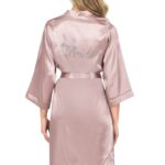 Vizon Kısa Saten Bride Sabahlık