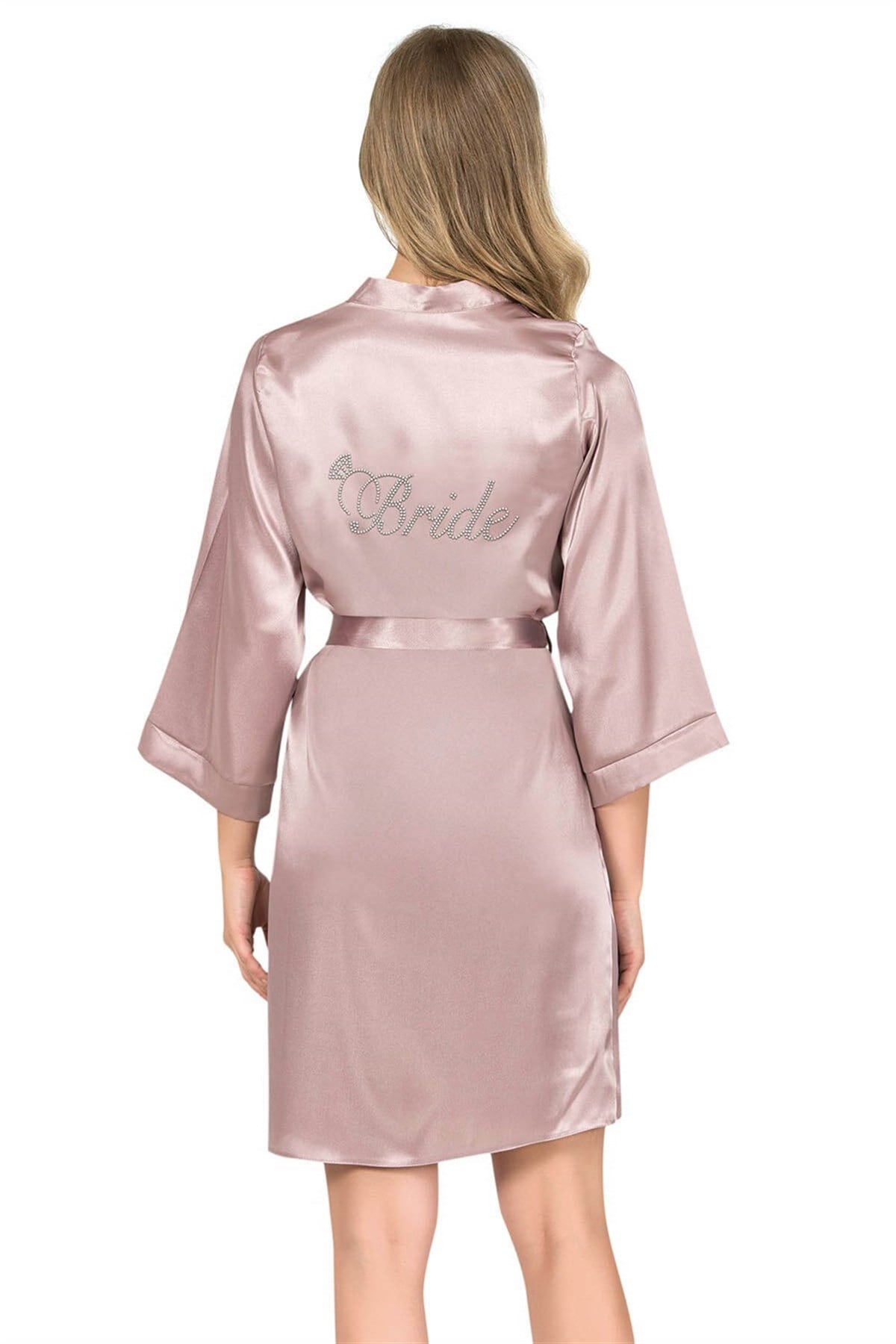 ahu-vizon-kisa-saten-bride-sabahlik-8161 Vizon Kısa Saten Bride Sabahlık - Görsel 1