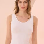 Desire Closet Geniş Askılı Beyaz Ribana Atlet