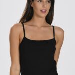 Desire Closet İp Askılı Siyah Ribana Atlet